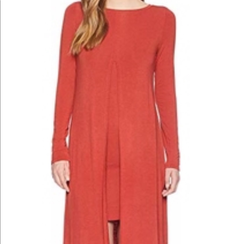 Bcbg maxazria burnt orange jersey material dress